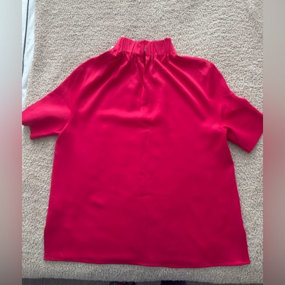 COS High-Neck Satin top Pink - Picture 9 of 11